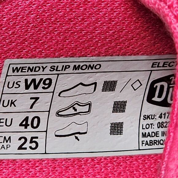 Wendy Slip Mono - Electric Pink/ Hot Pink No Back Slip On - Picture 4 of 6
